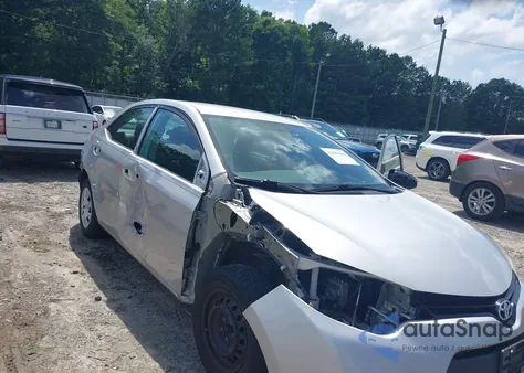 2016 Toyota Corolla L z USA, uszkodzony, nr VIN 2T1BURHE7GC625979